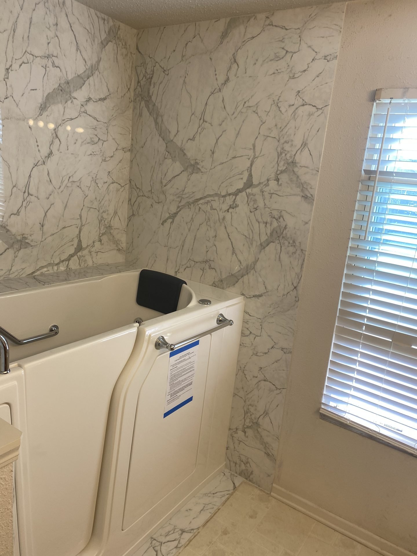 Walk-in tub installation