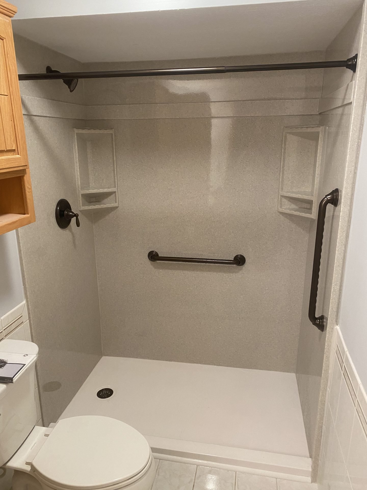 Reglazed tub with oil-rubbed bronze fixtures